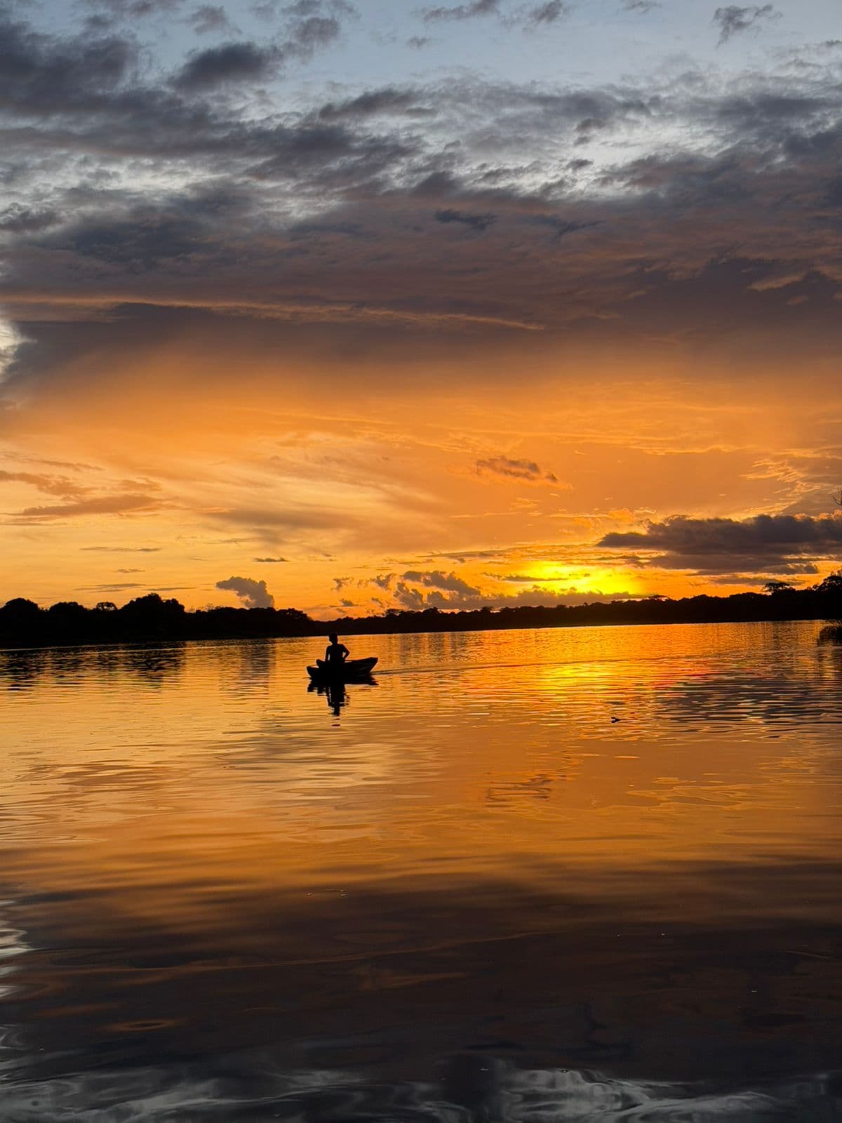 Sunset in the Amazon: magic over the water in Puerto Nariño
